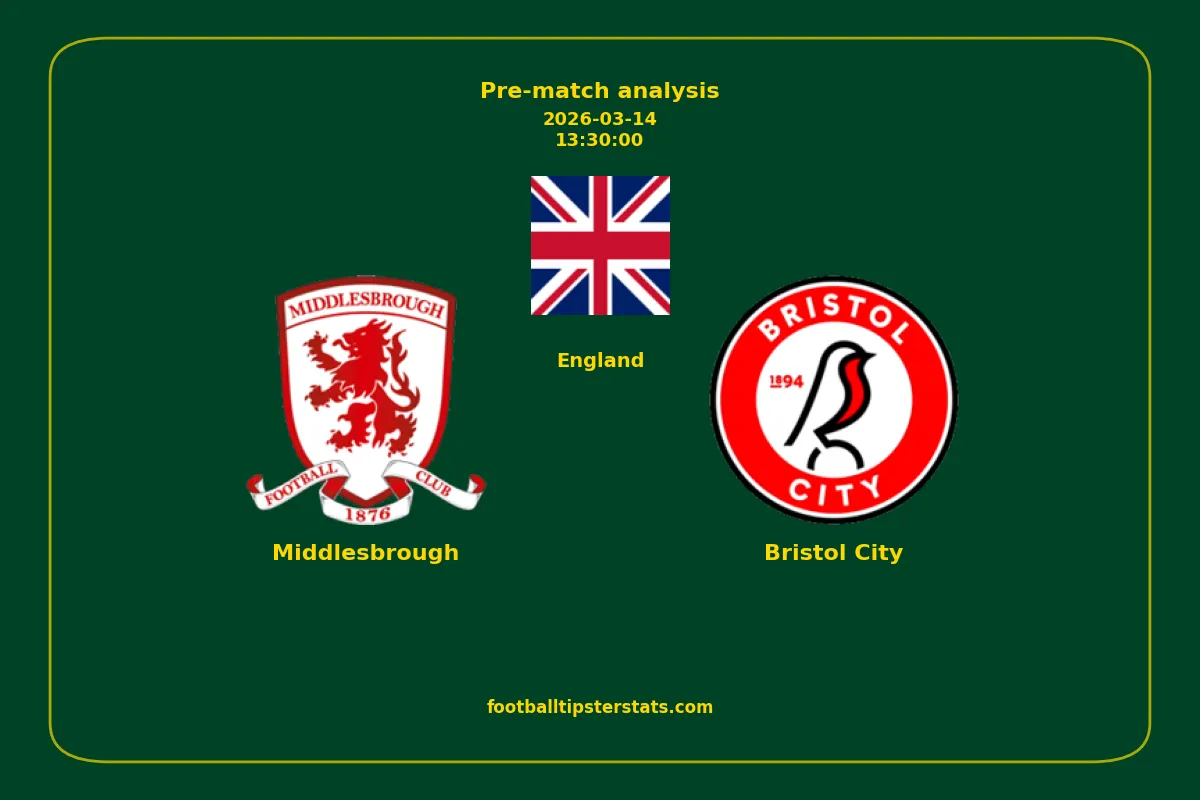 Pre-match analysis: Middlesbrough vs Bristol City on 2026-03-14